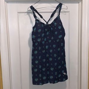 Abercrombie & Fitch Floral Dress (Navy Blue)